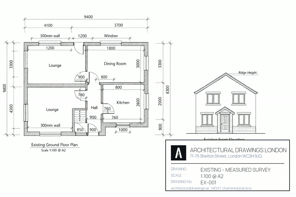 Measured survey for building regulations drawings in London — every dimension recorded on site before a line of the proposal is drawn