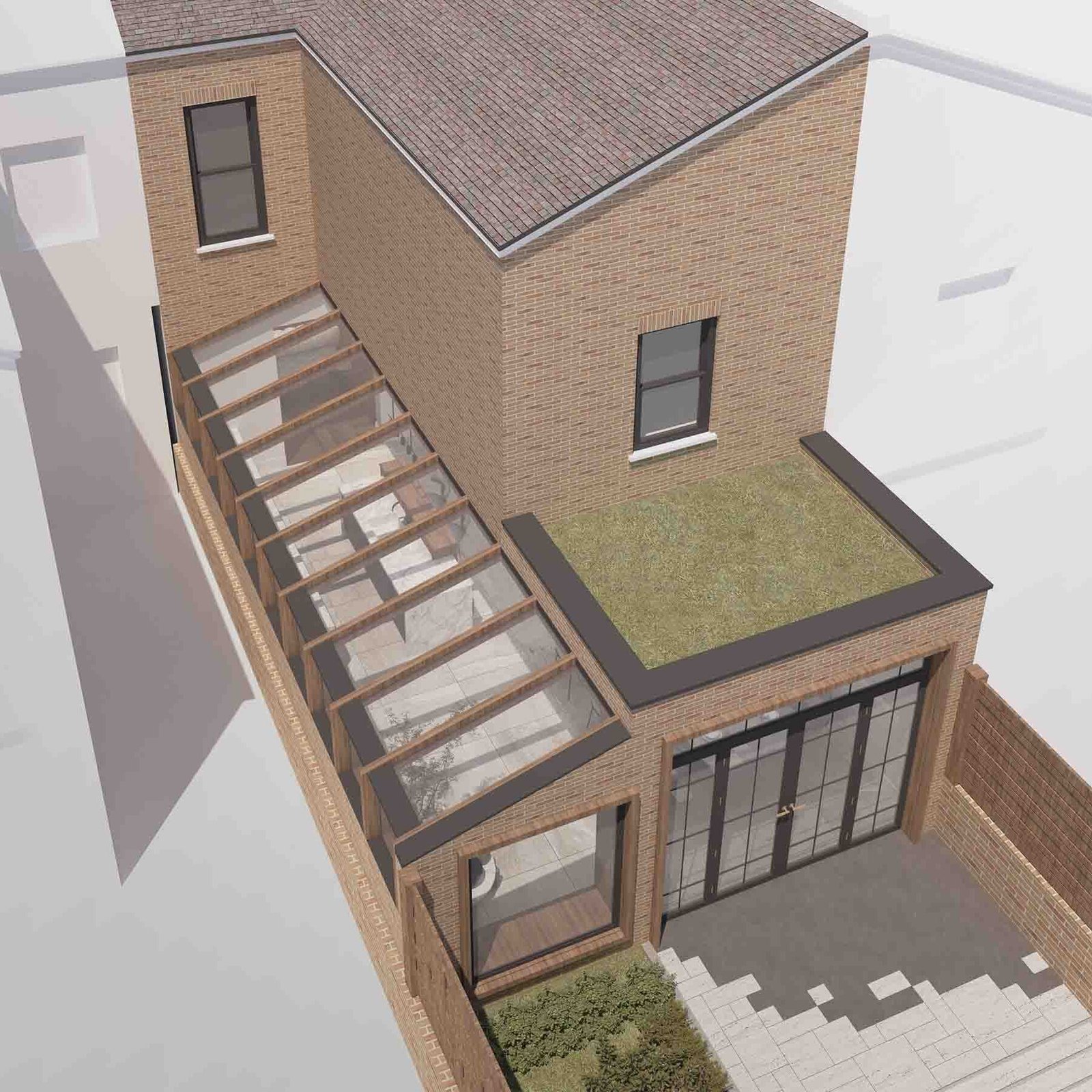 Rear extension drawings for a London home — garage conversions in Havering